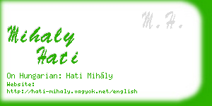 mihaly hati business card